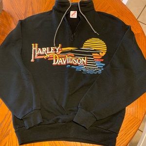 True Vintage Harley Davidson Pullover!